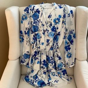 Yumi Kim Mini Dress - Blue Floral Mini Dress